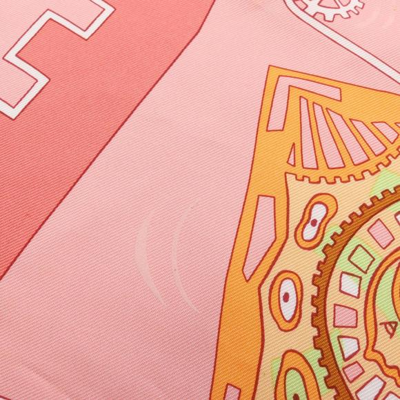 HERMES Pink Silk Scarf - Picture 10 of 11